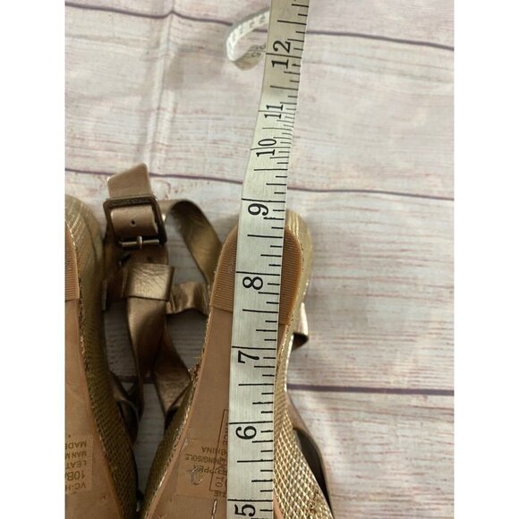 Vince Camuto Gold Wedge Hattie Espadrilles Sandals - 10B - Picture 10 of 12